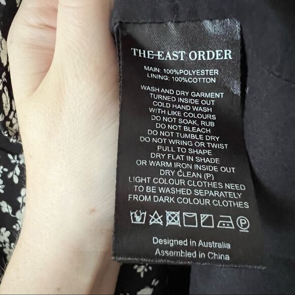 The East Order Elsa Black Floral Mini Dress - Picture 7 of 7